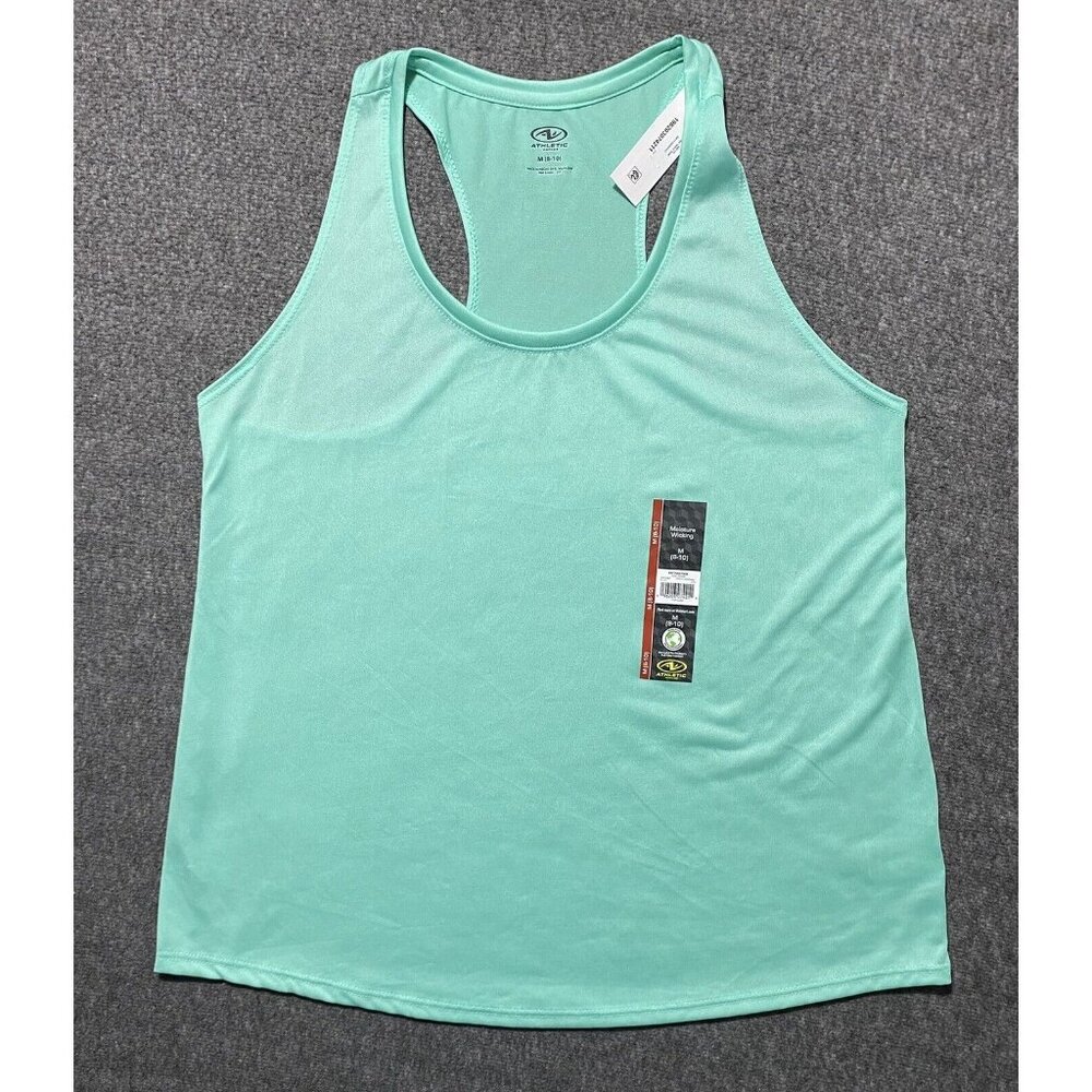 Athletic Girl Racerback Activewear Moisture Wicking Top Green Size M (8/10)